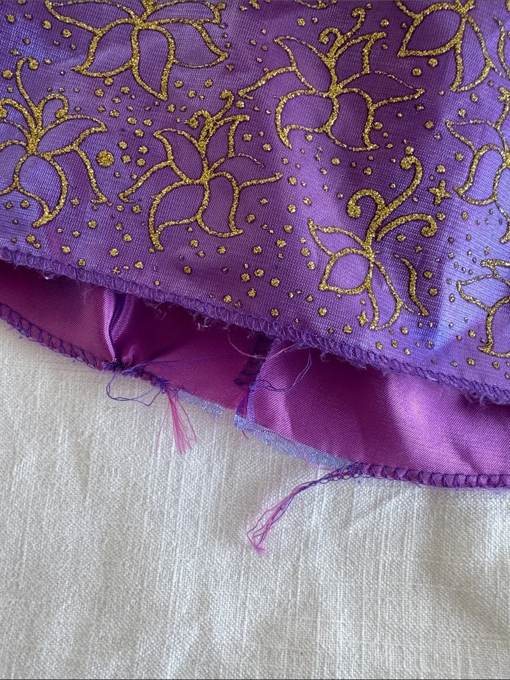 Disney Purple and Pink Princess Dress-Up Gown with Gold Trim